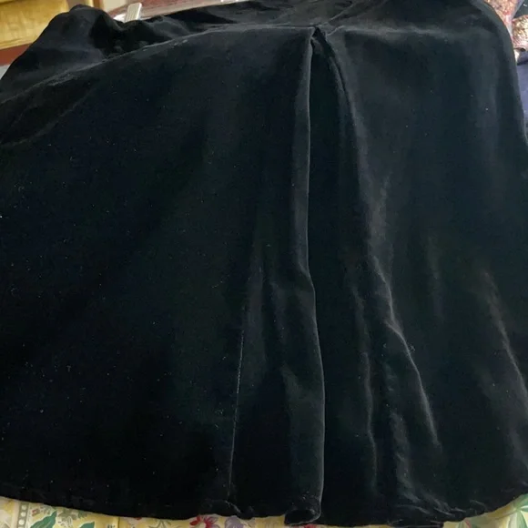Vintage Nanette Lepore gray black velvet skirt set
